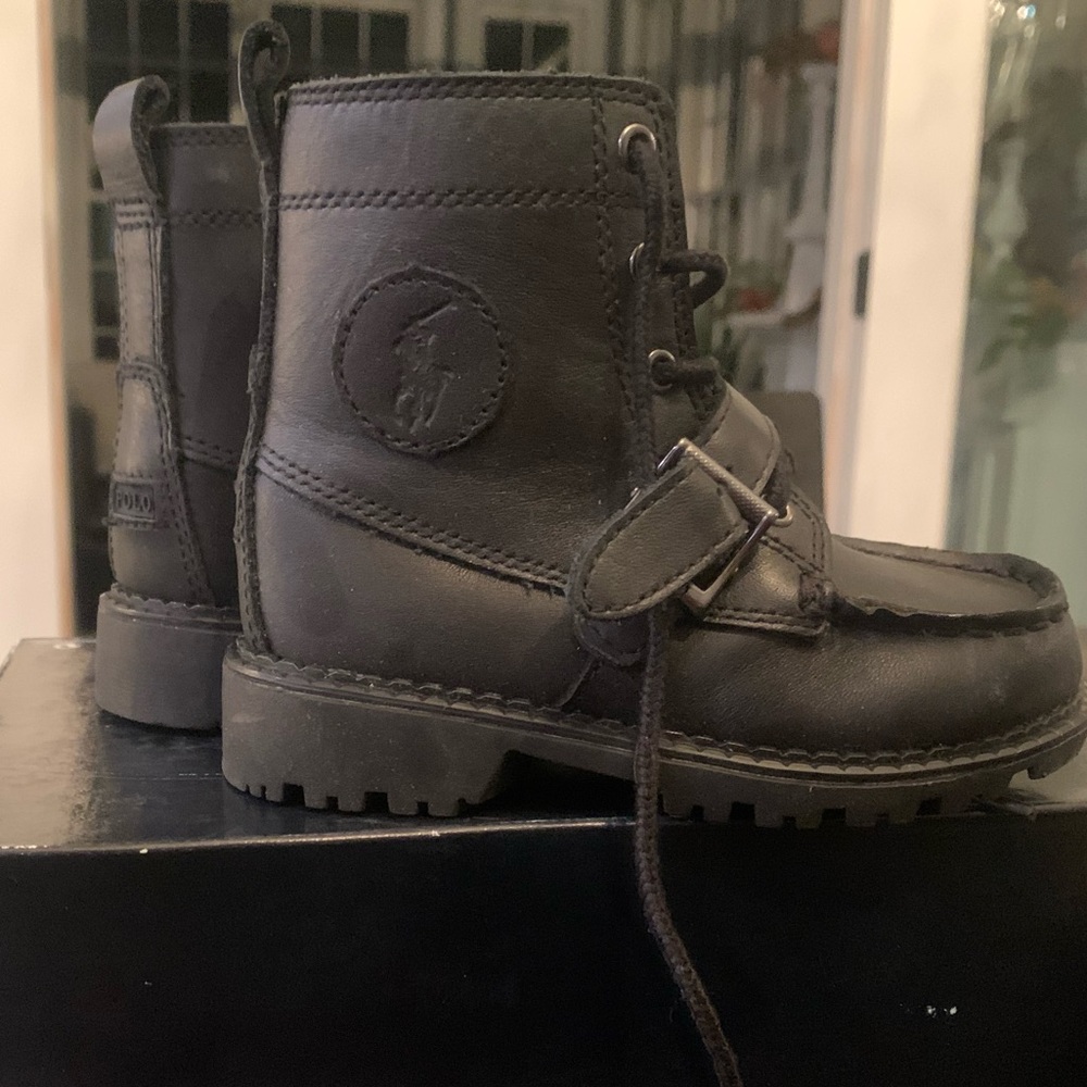 Black Ralph Lauren Ranger Boots toddler size 8